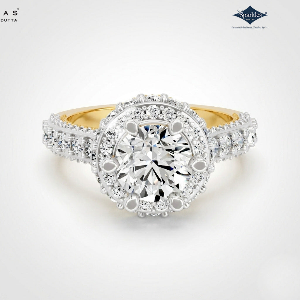 Arias by Lara Vintage Empress Double Halo Diamond Ring