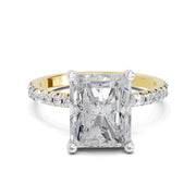 4.25 Ct Radiant Shape Solitaire Diamond Ring| 14K Yellow Gold