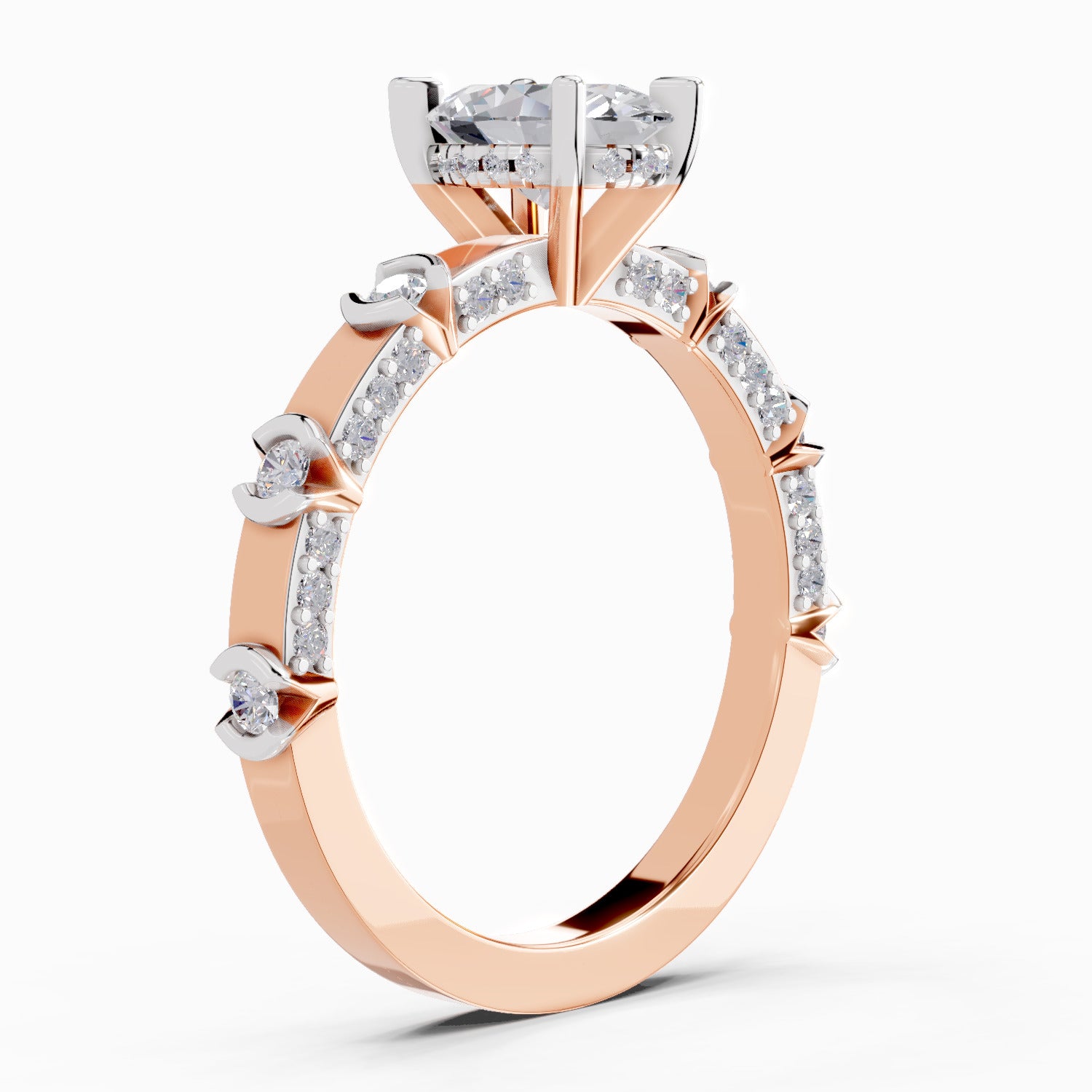 1.39 Ct Oval Shape Solitaire Diamond Ring| 14K Rose Gold