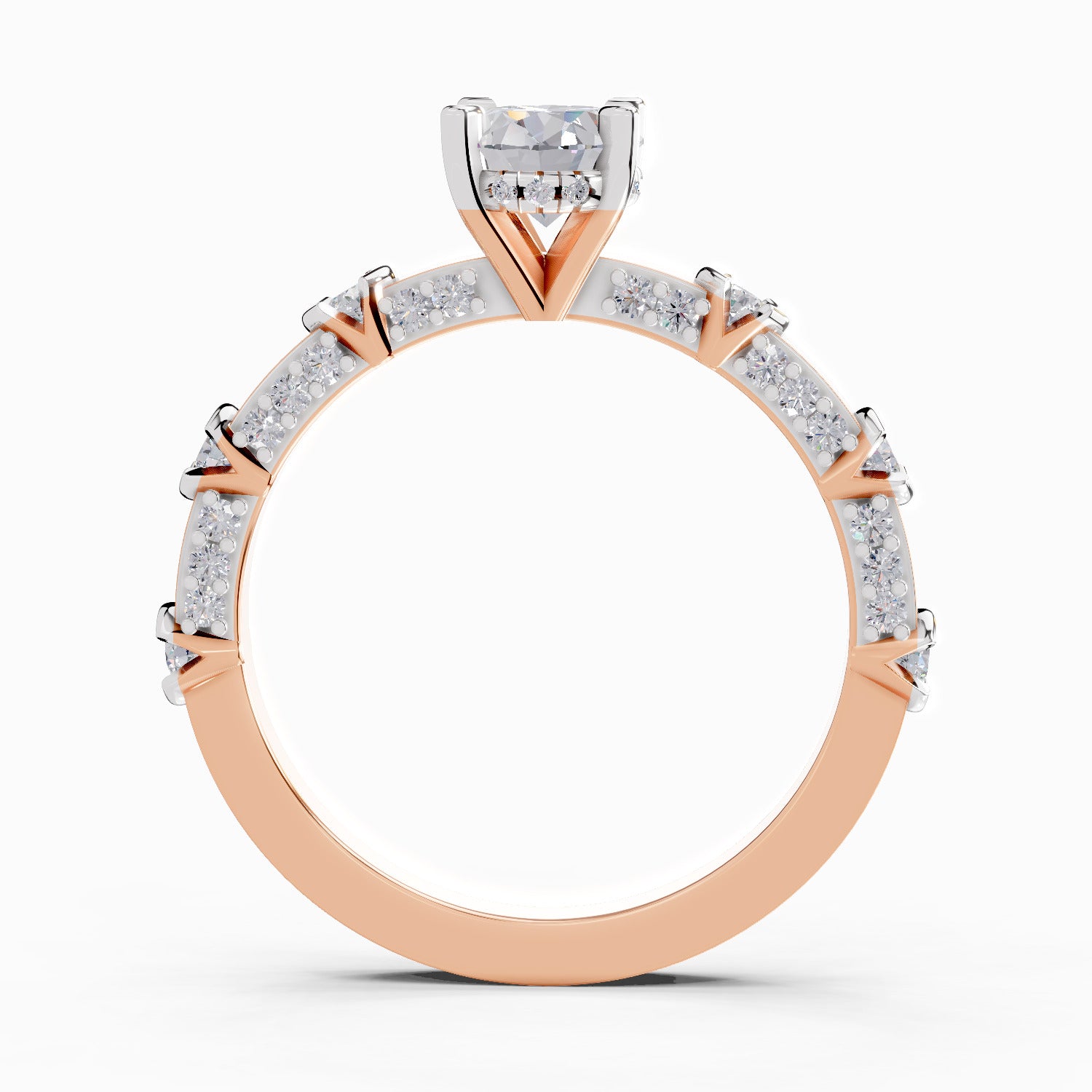 1.39 Ct Oval Shape Solitaire Diamond Ring| 14K Rose Gold