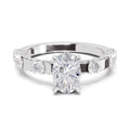 1.39 Ct Oval Shape Solitaire Diamond Ring| 14K White Gold