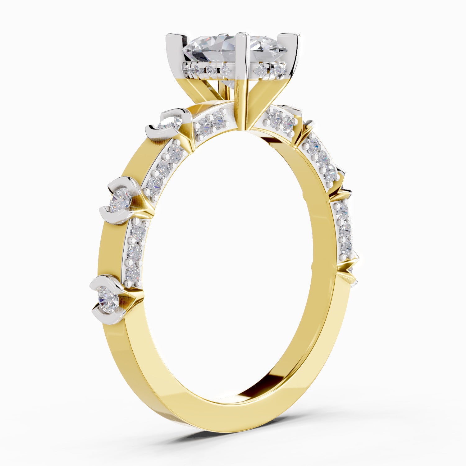 1.39 Ct Oval Shape Solitaire Diamond Ring| 14K Yellow Gold