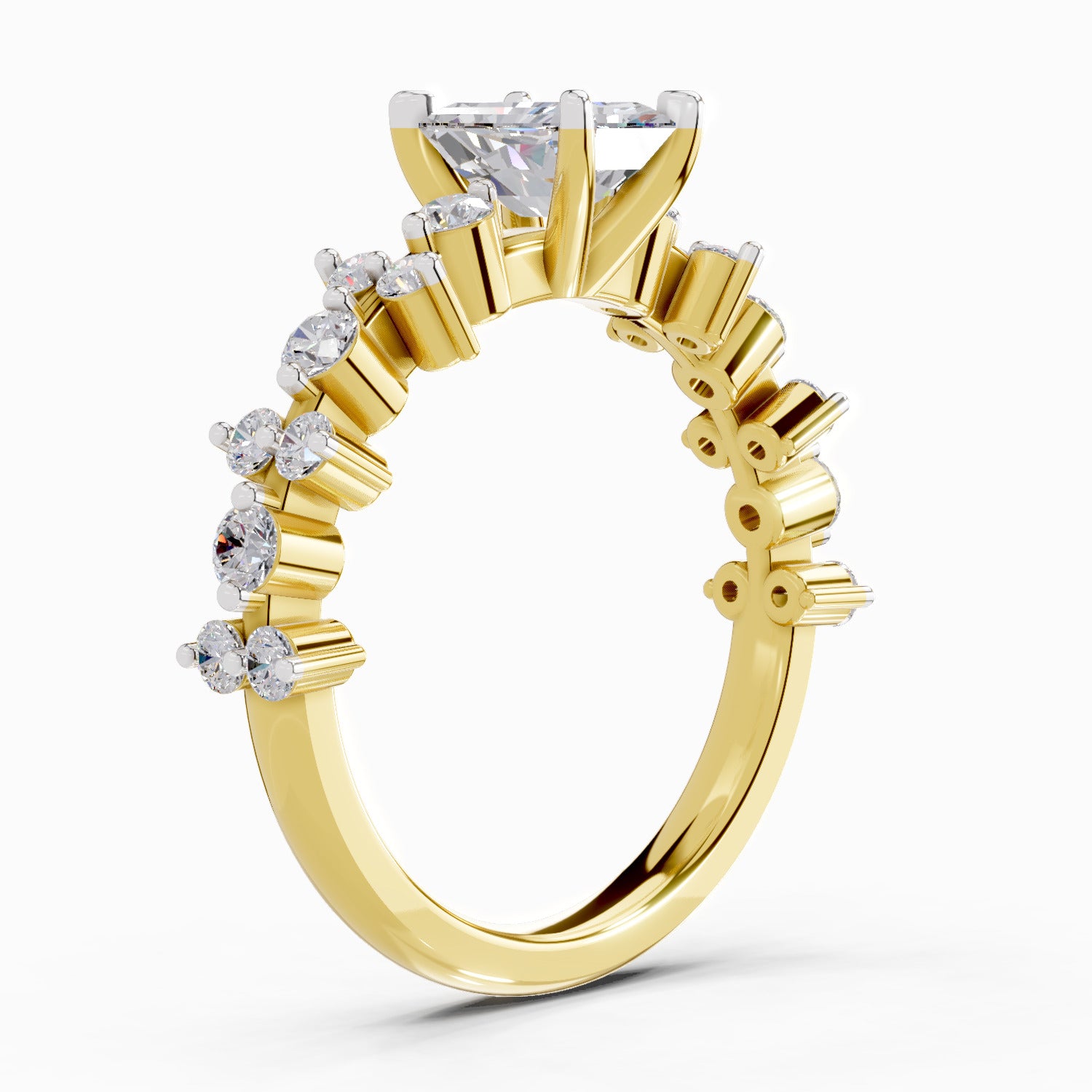 1.49 Ct Emerald Shape Solitaire Diamond Ring| 14K Yellow Gold