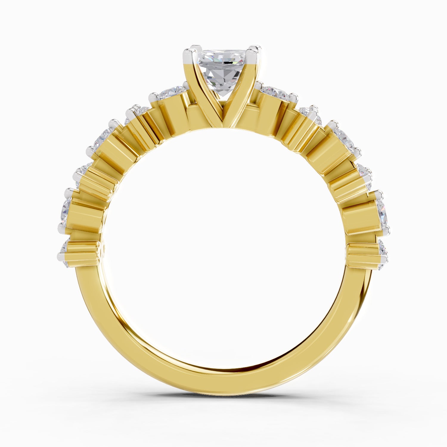 1.49 Ct Emerald Shape Solitaire Diamond Ring| 14K Yellow Gold