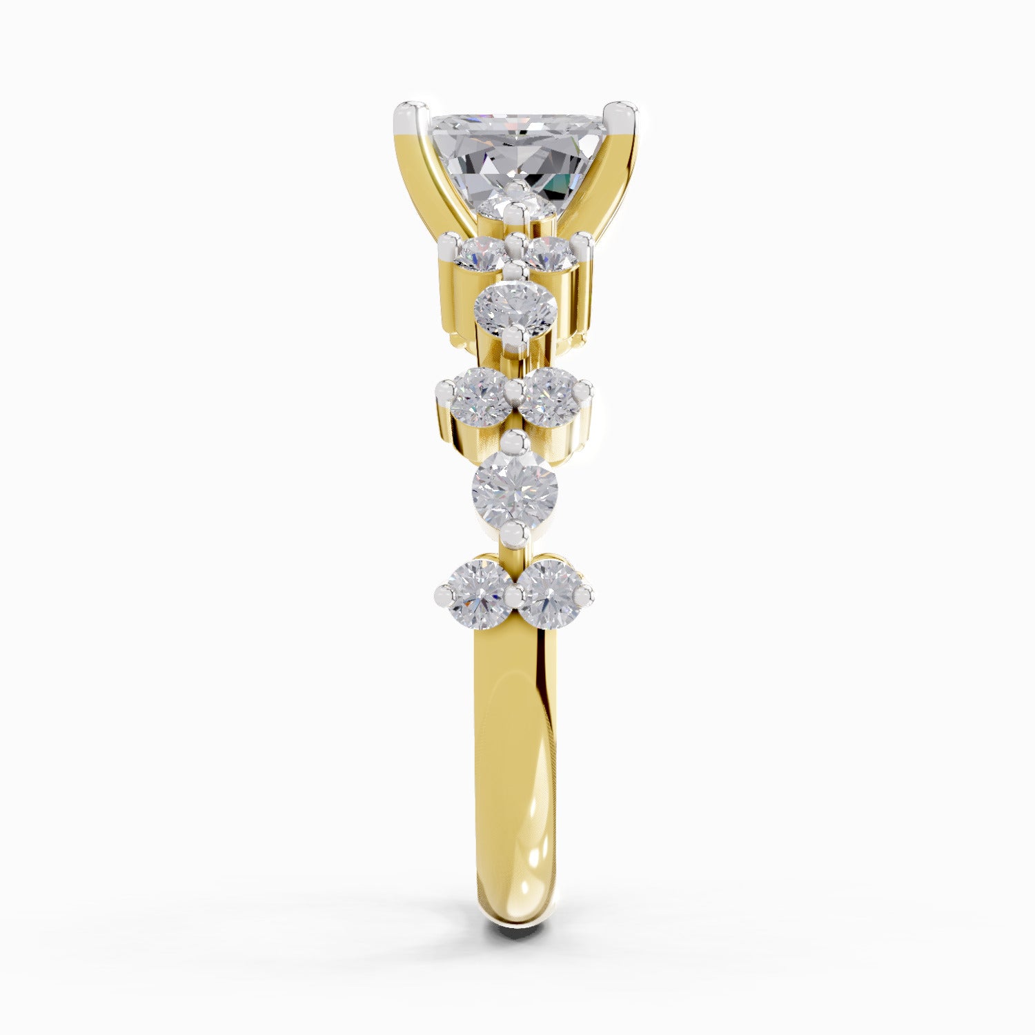 1.49 Ct Emerald Shape Solitaire Diamond Ring| 14K Yellow Gold