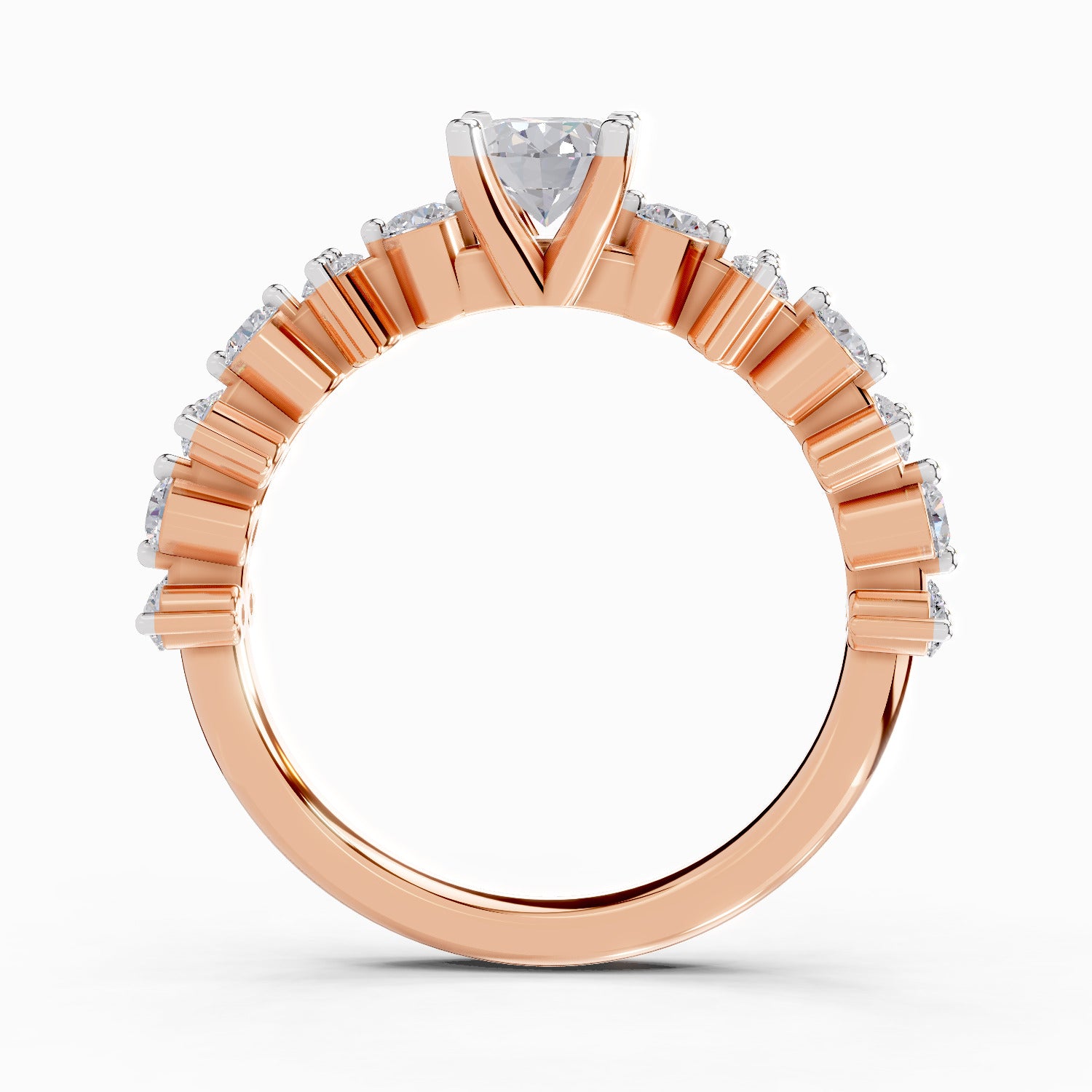 1.24 Ct Oval Shape Solitaire Diamond Ring| 14K Rose Gold