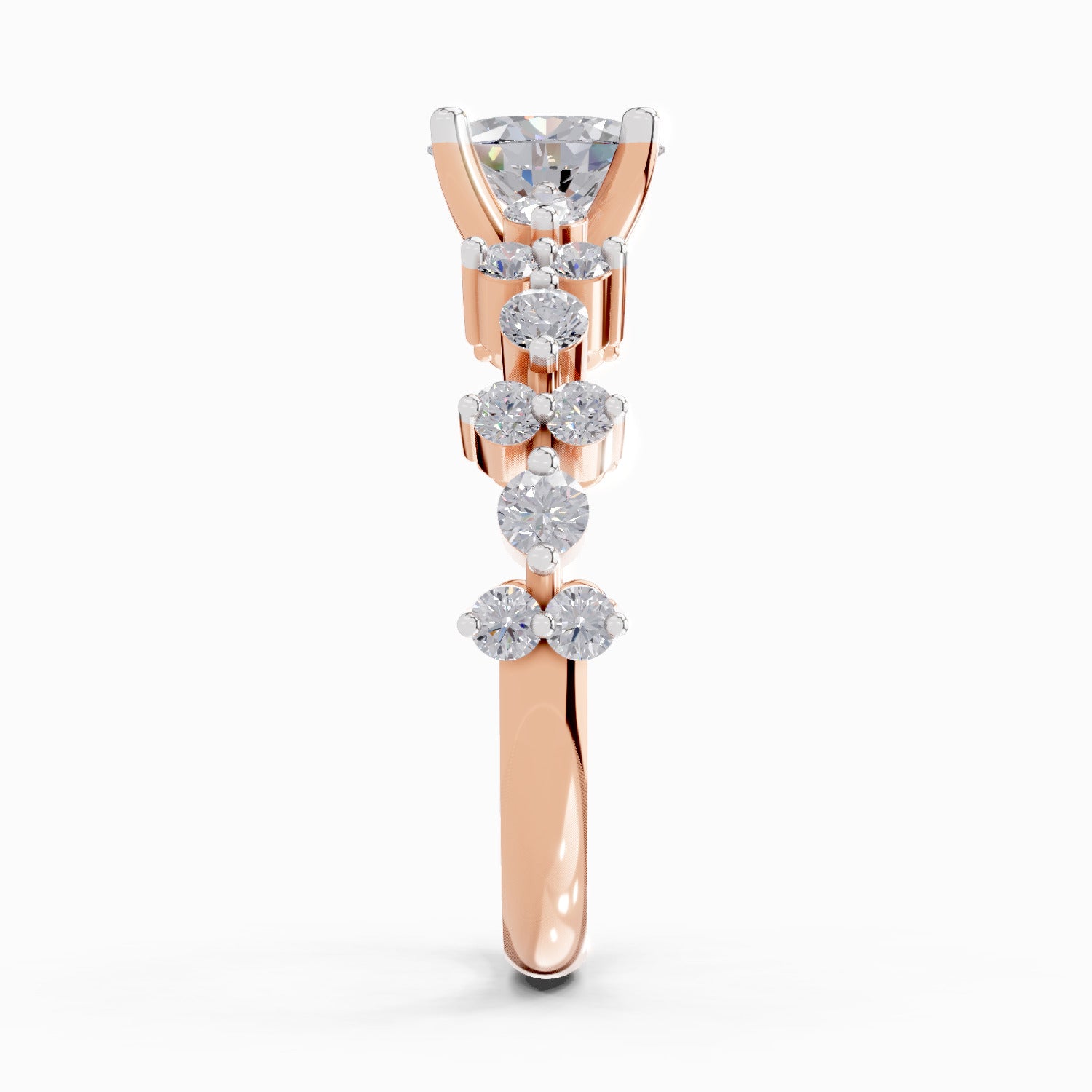 1.24 Ct Oval Shape Solitaire Diamond Ring| 14K Rose Gold