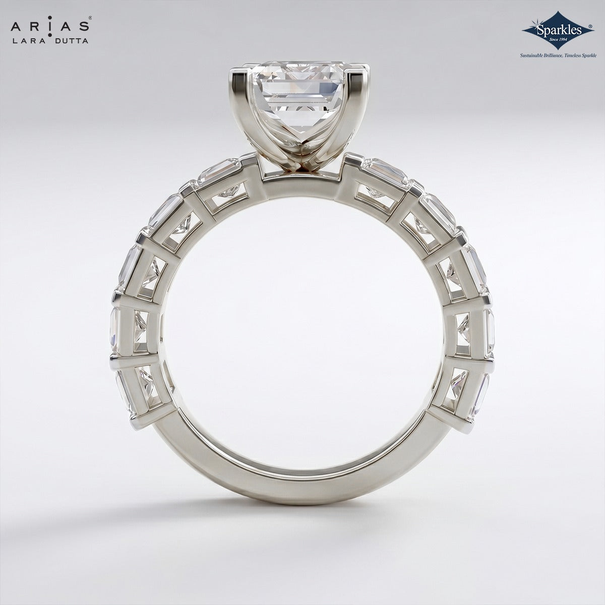 Arias by Lara Dutta Emerald Diamond Ring