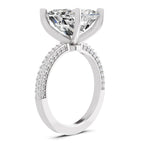 Sparkles 5.37 Ct Emerald Shape Solitaire Diamond Ring 14K Yellow Gold