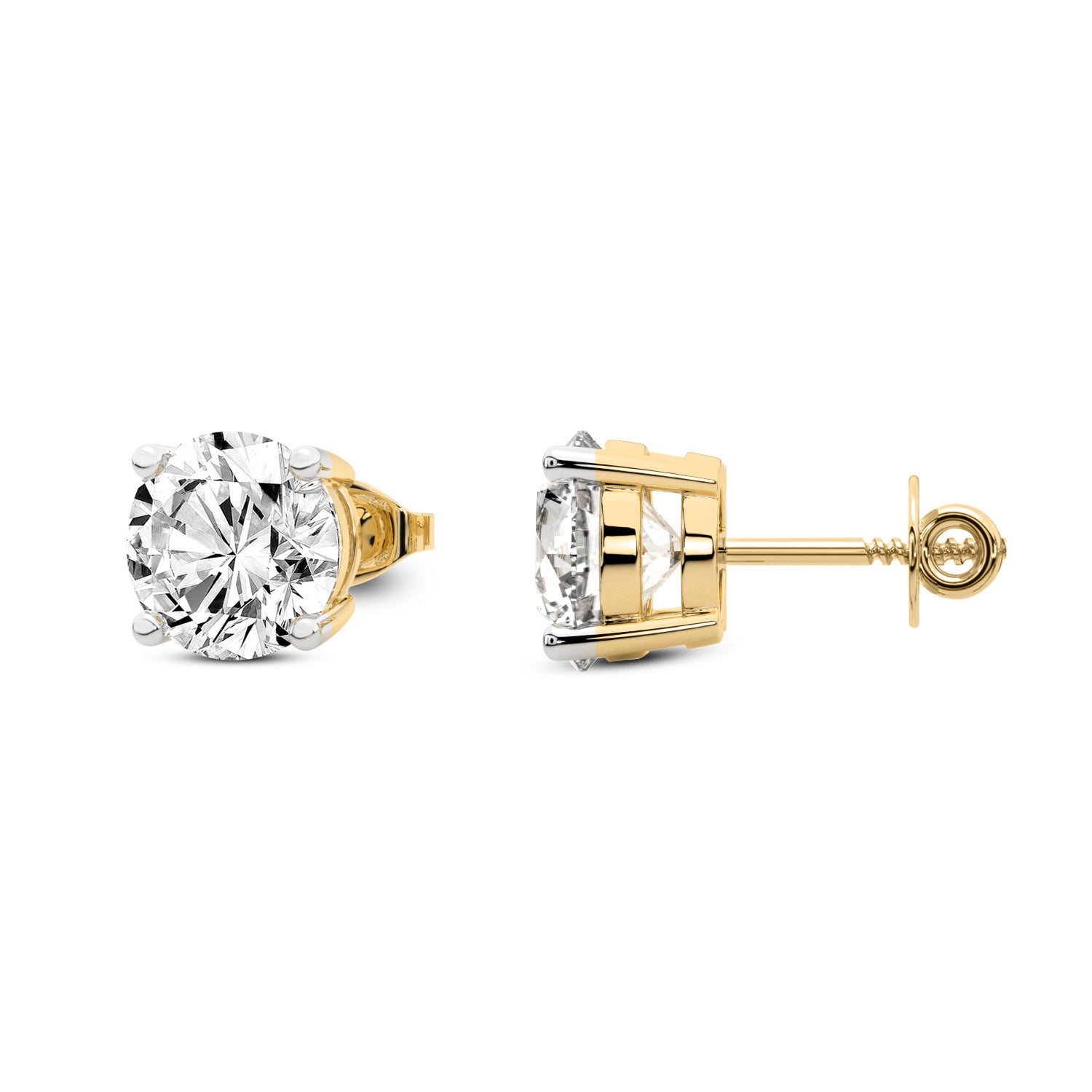 Sparkles 7.37 Carat Solitaire Stud Diamond Earring
