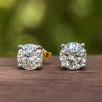 Sparkles 10.33 Carat Solitaire Stud Diamond Earring