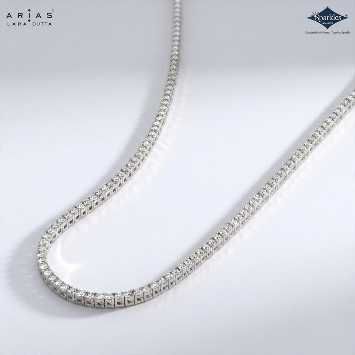 Arias by Lara Dutta Signature Diamond Tennis Necklace