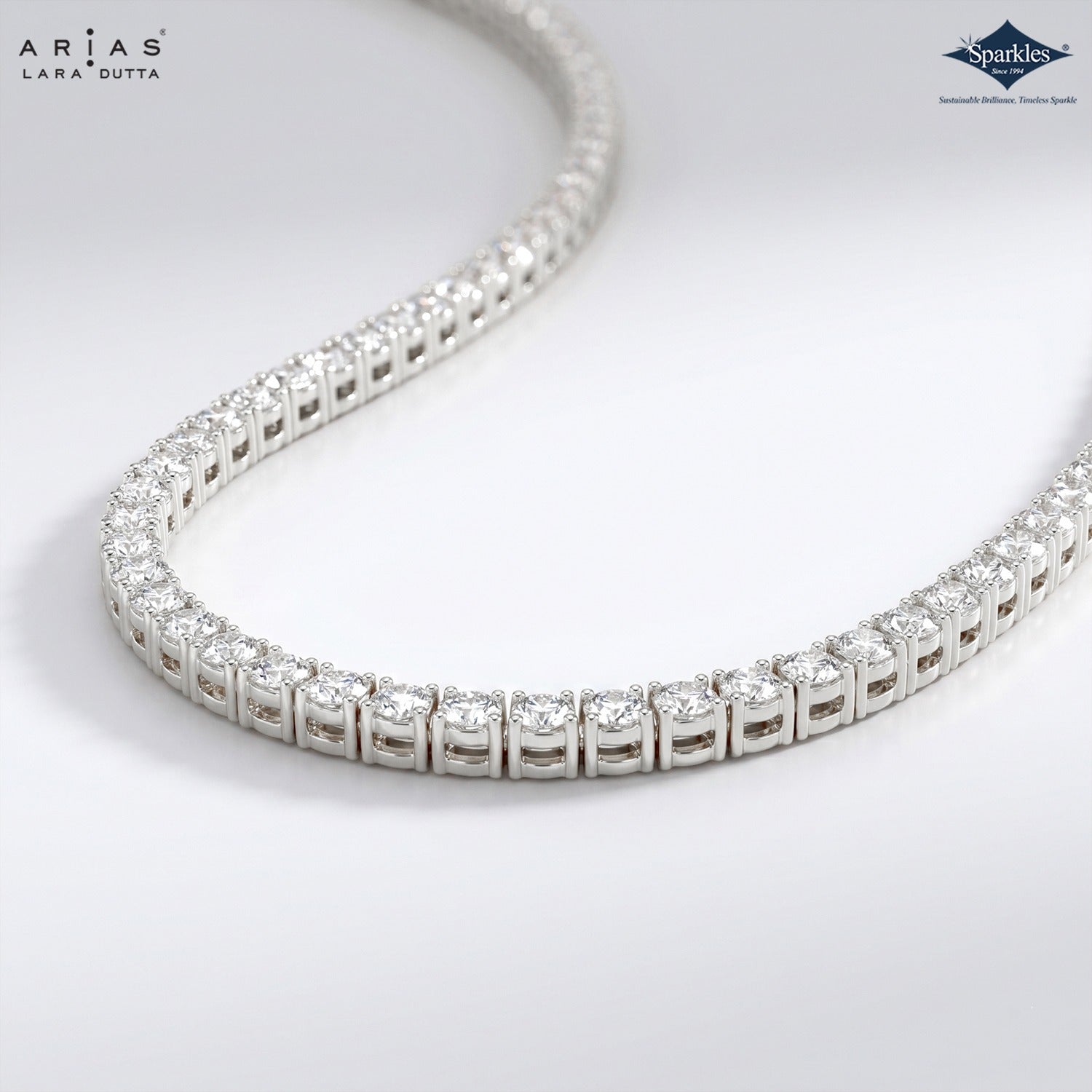Arias by Lara Dutta Signature Diamond Tennis Necklace