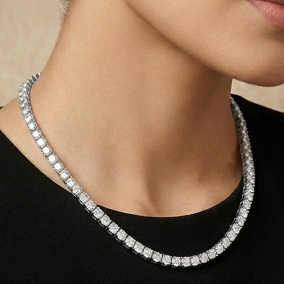 Arias by Lara Dutta Signature Diamond Tennis Necklace