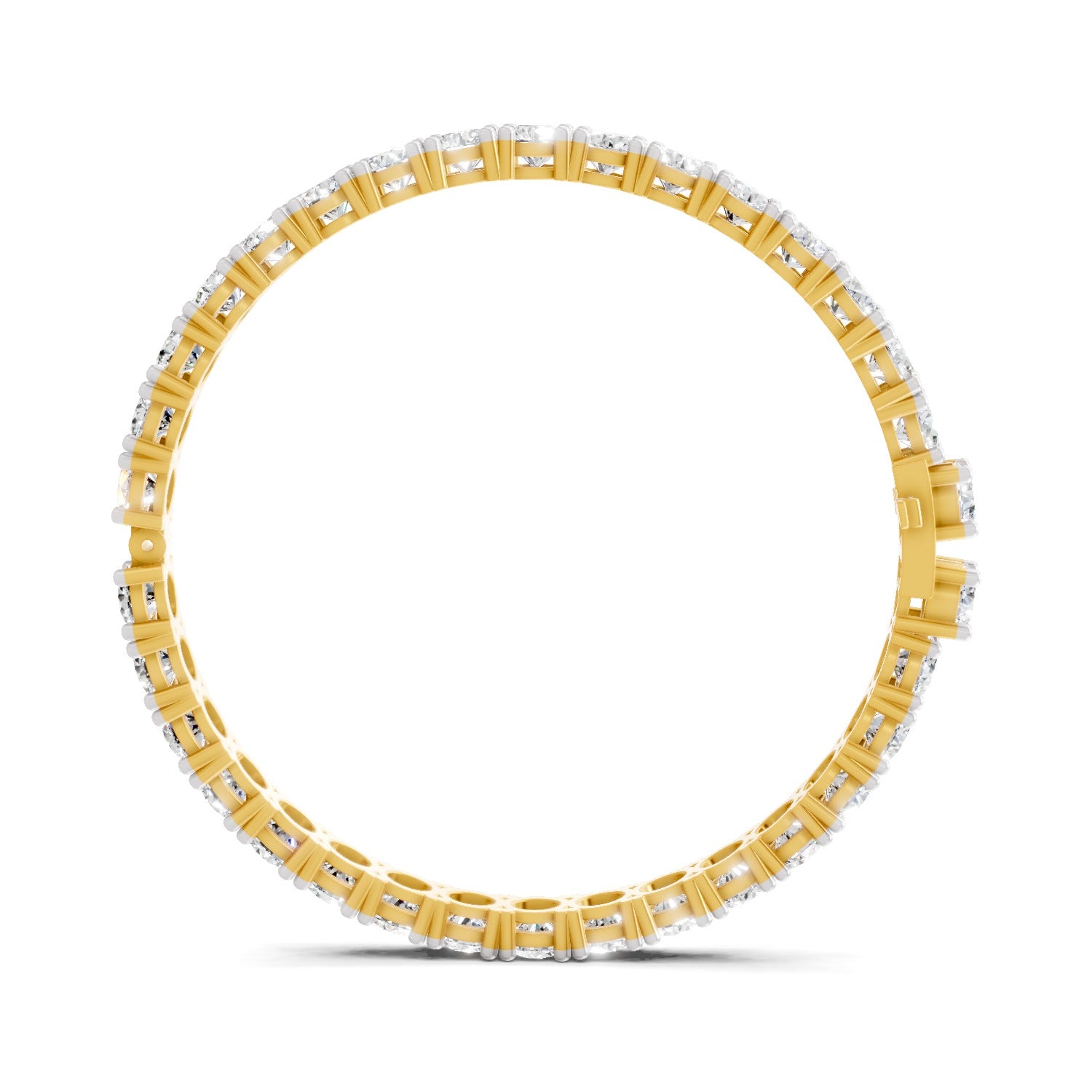 Sparkles Baguette & Pear-Shaped 24.43 Carat Diamond Bangle Bracelet