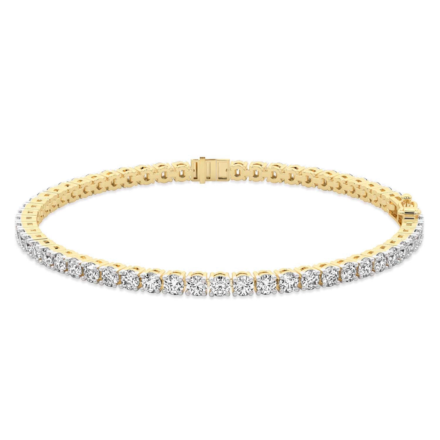 Sparkles 14K Gold in 8.02 Carat Diamond Tennis Bracelet