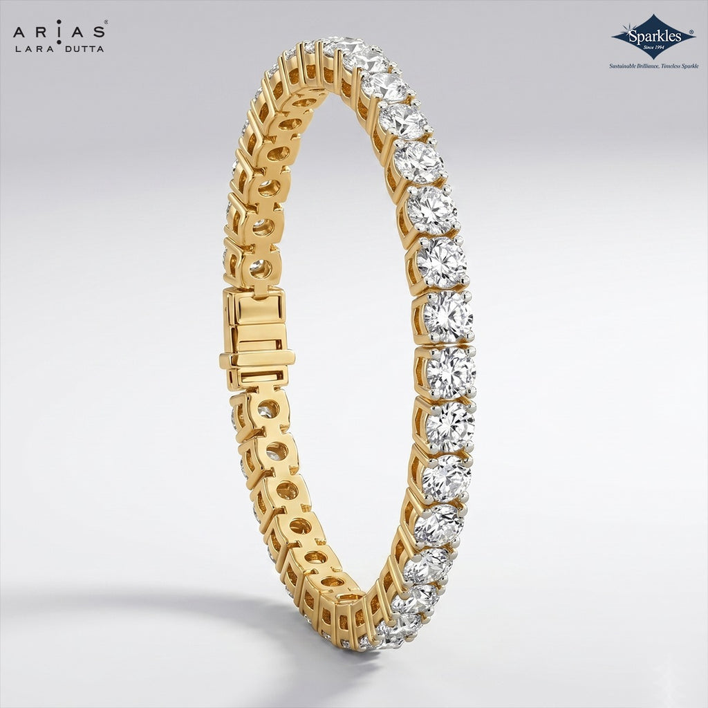 Arias by Lara Dutta Golden Radiance Tennis Bracelet