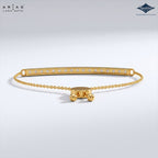 Arias by Lara Dutta Diamond Bar Bolo Bracelet