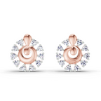 0.1 Carat Grace Circle Studs Earrings | 14K Rose Gold