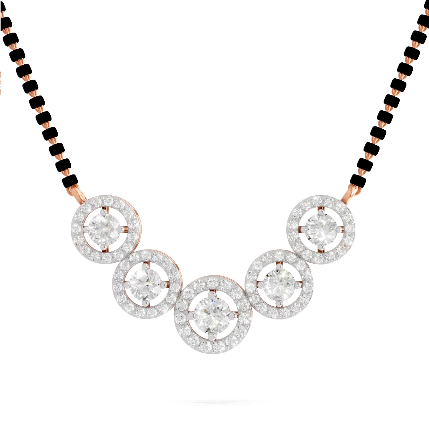 1 Ct Halo Diamond Necklace in 14K