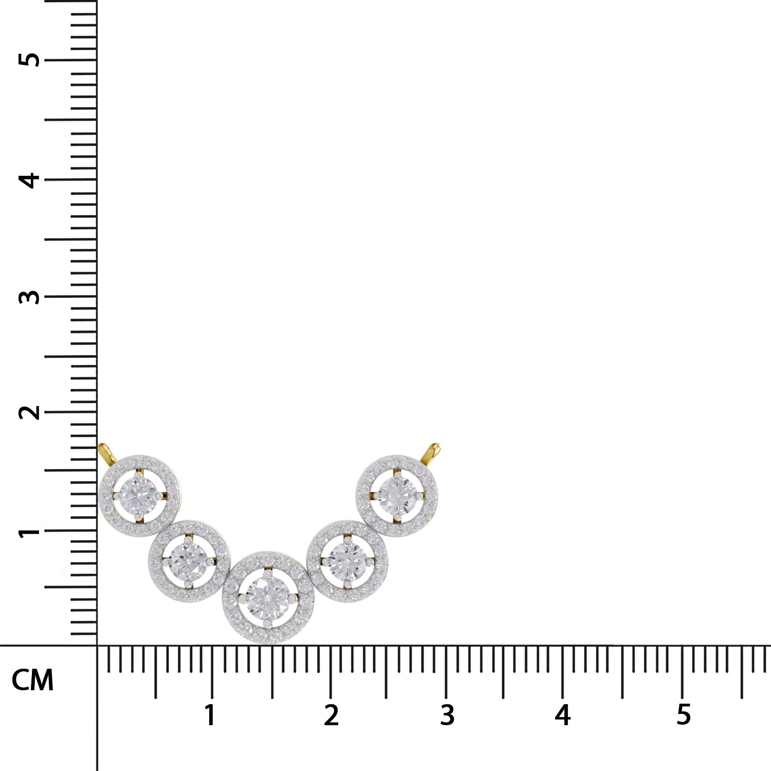 1 Ct Round Shape Halo Diamond Necklace | 14K Rose Gold