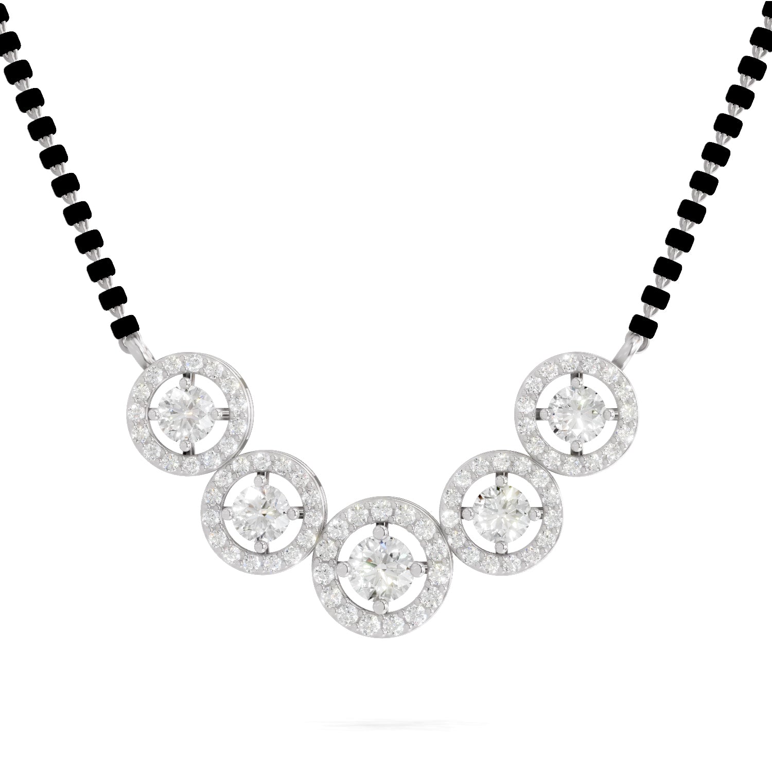 1 Ct Halo Diamond Necklace in 14K