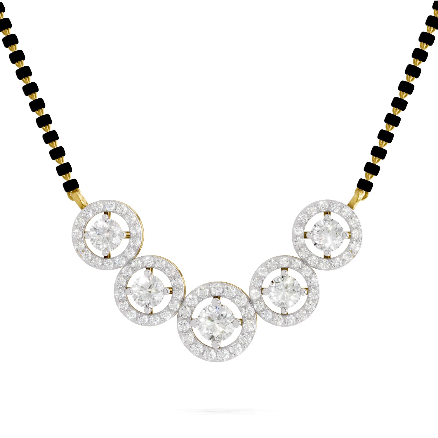1 Ct Halo Diamond Necklace in 14K