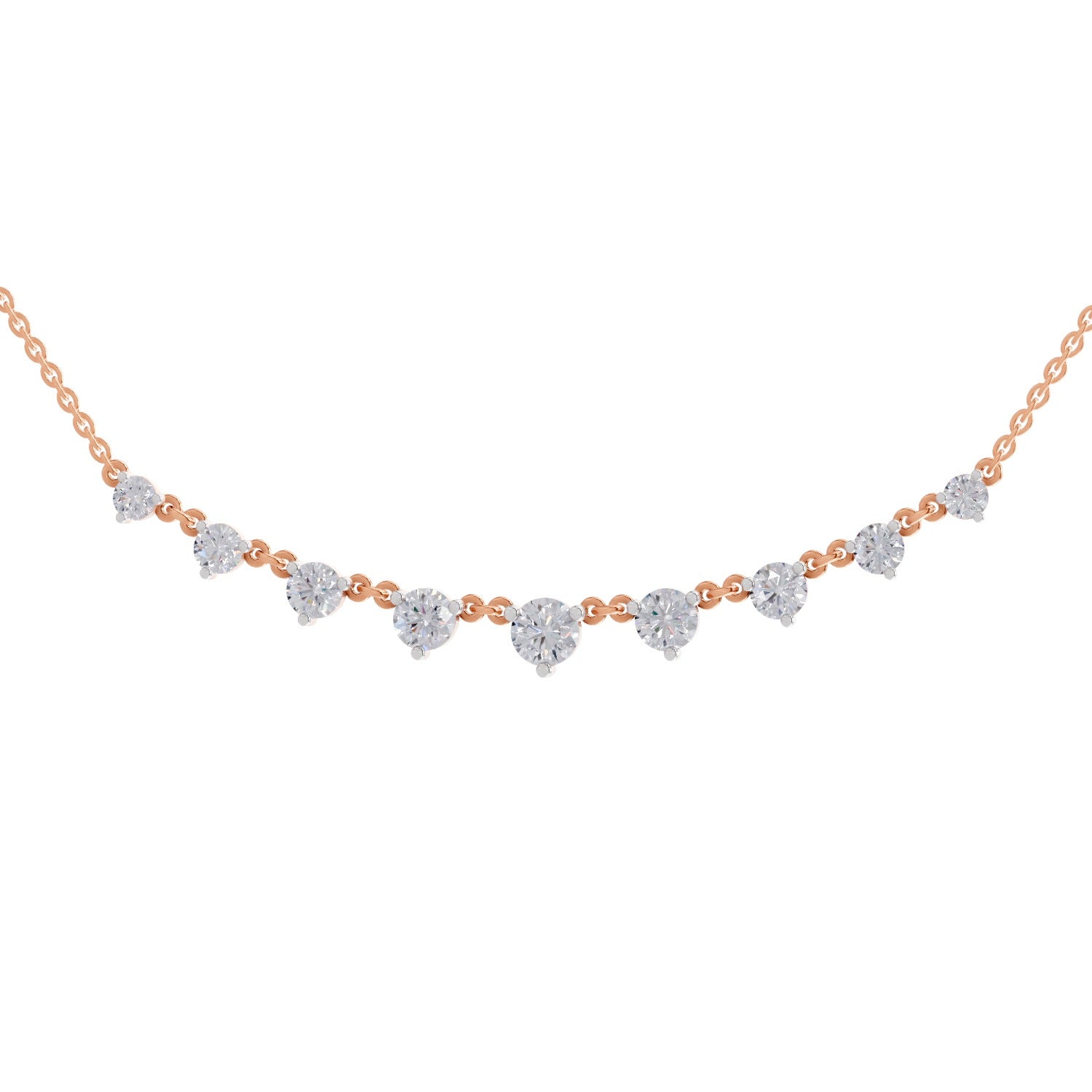 2.97 Ct Diamond Necklace in 14K