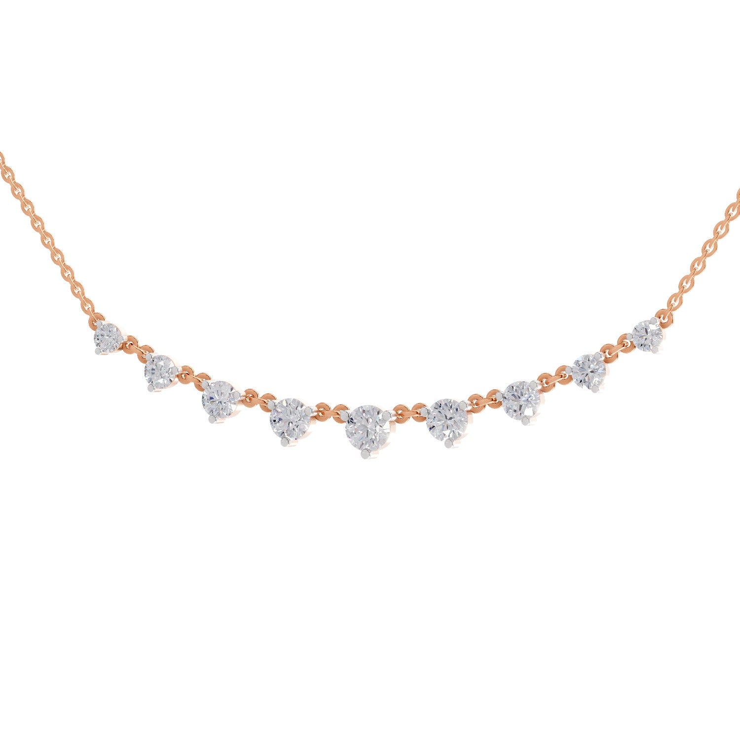 2.97 Ct Diamond Necklace in 14K