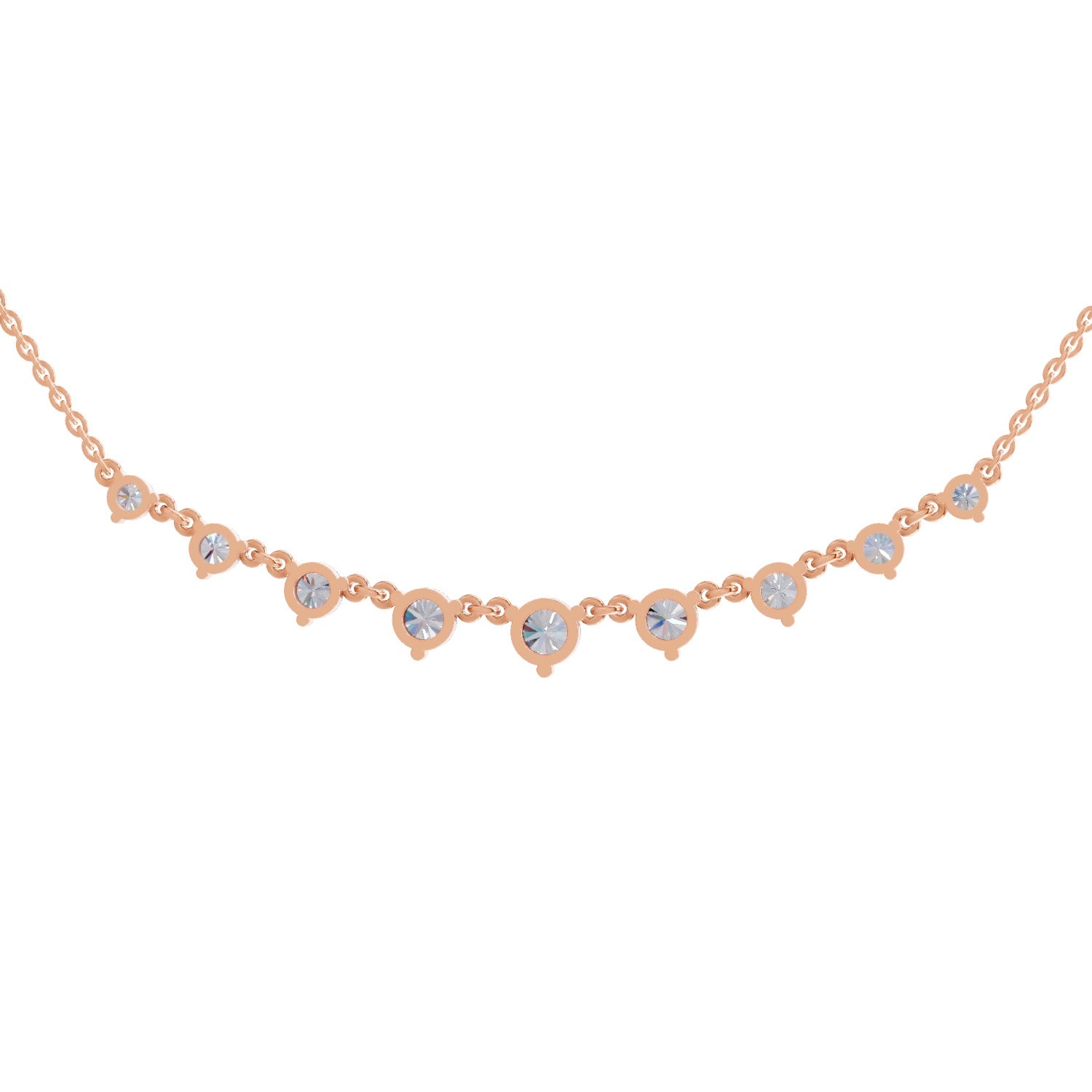 2.97 Ct Diamond Necklace in 14K