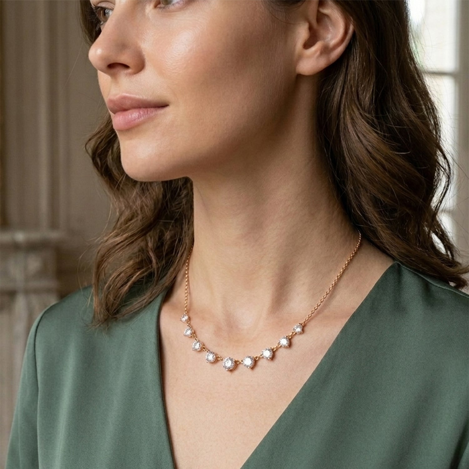 2.97 Ct Diamond Necklace in 14K