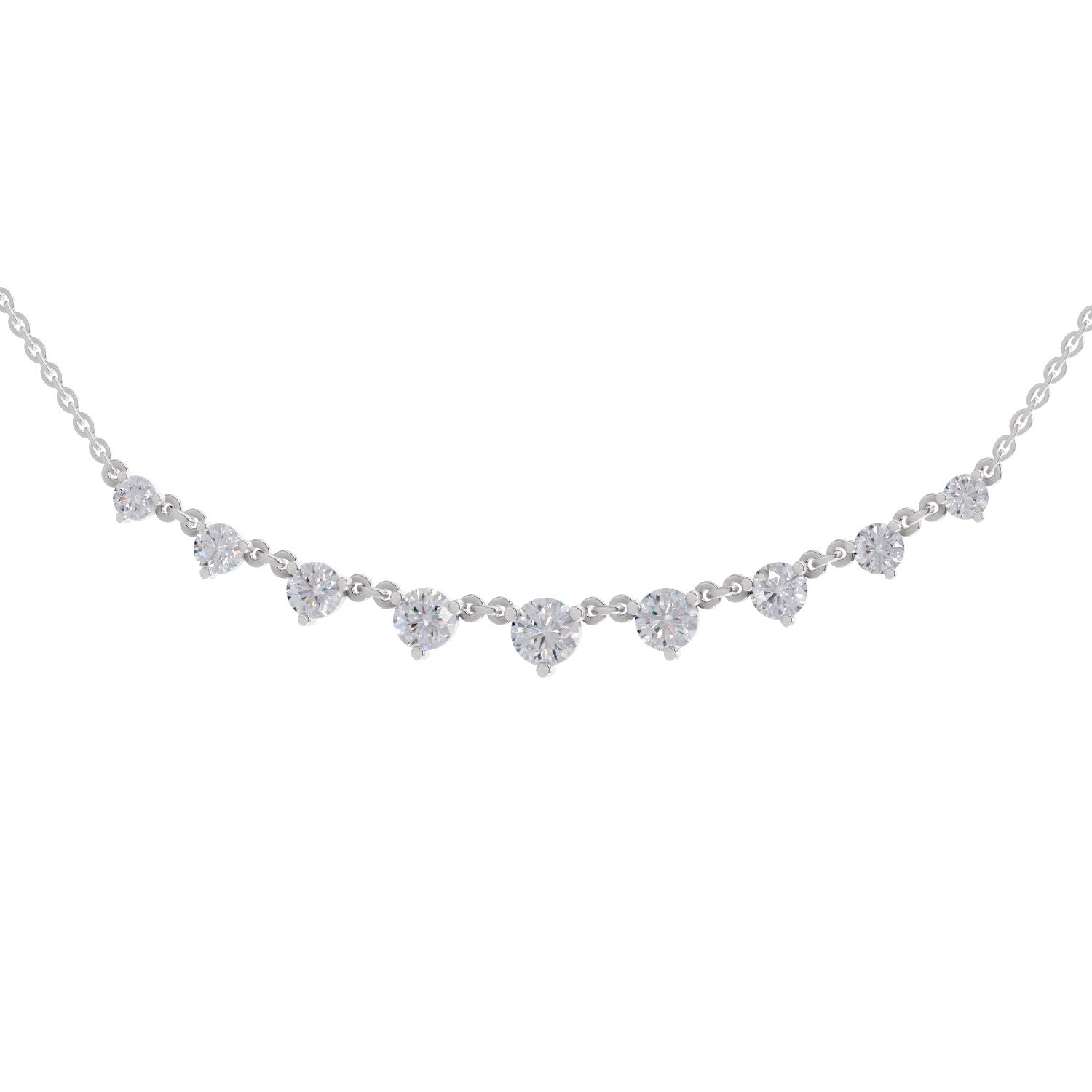 2.97 Ct Diamond Necklace in 14K