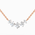 1.31 Carat Graduated Bar Necklace in 14K