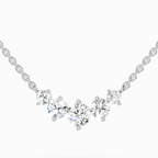 1.31 Carat Graduated Bar Necklace in 14K
