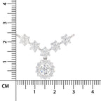 1.16 Carat Round Floral Necklace | 14K Yellow Gold