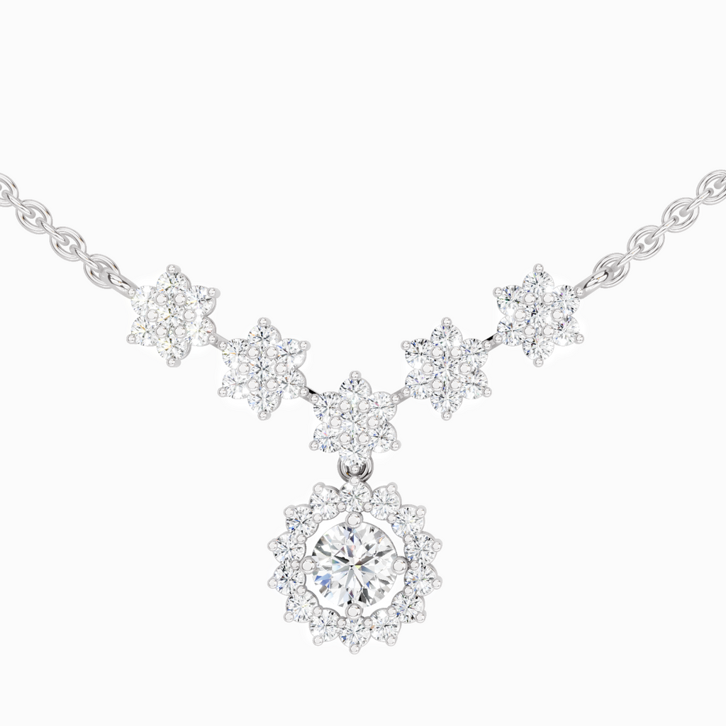 1.16 Carat Floral Necklace in 14K