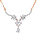 1.69 Ct Floral Cluster Diamond Necklace in 14K