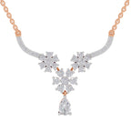 1.69 Ct Floral Cluster Diamond Necklace in 14K