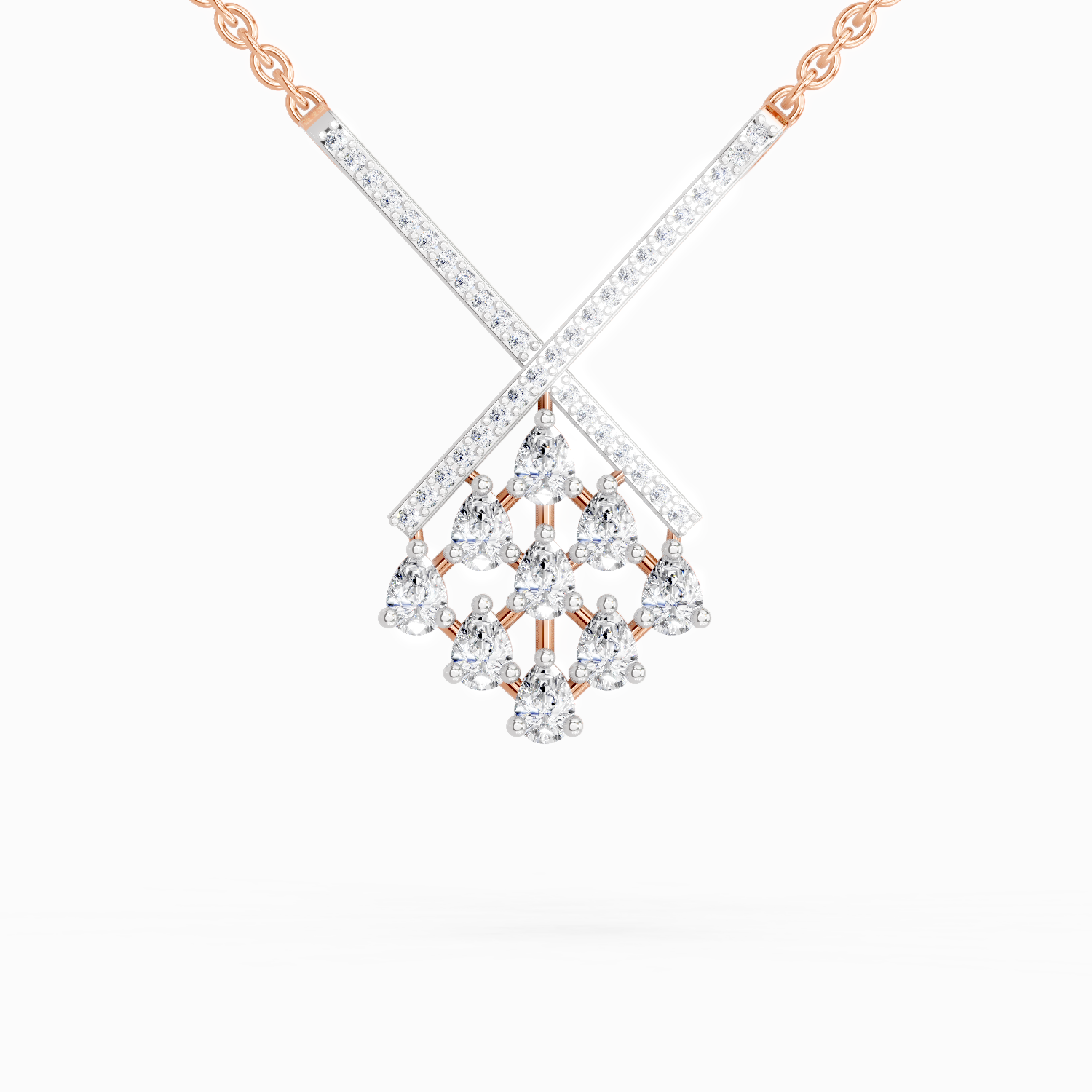 0.94 ct Pear Fashion Pendant Necklace in 14K
