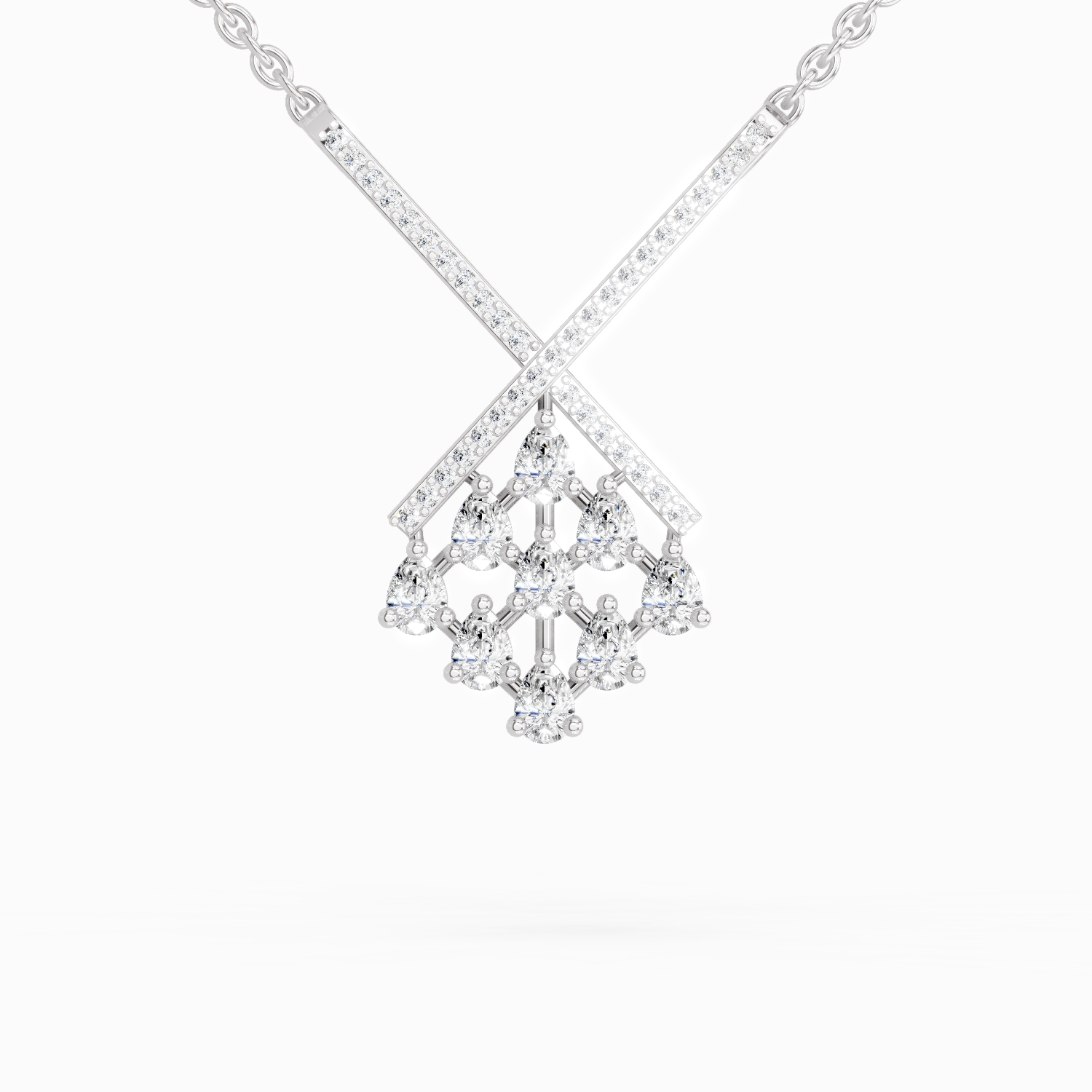 0.94 ct Pear Fashion Pendant Necklace in 14K