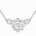 1.35 Carat Flower Pendant Necklace in 14K