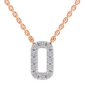 0.53 Carat Alphabet O Necklace in 14K