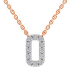 0.53 Carat Alphabet O Necklace in 14K