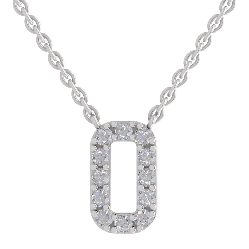 0.53 Carat Alphabet O Necklace in 14K