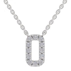 0.53 Carat Alphabet O Necklace in 14K