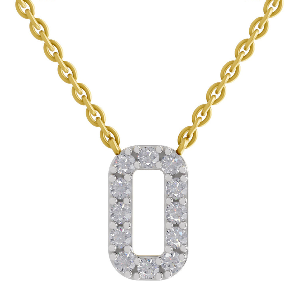 0.53 Carat Alphabet O Necklace in 14K