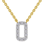 0.53 Carat Alphabet O Necklace in 14K
