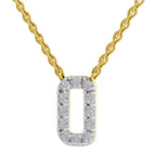 0.53 Carat Alphabet O Necklace in 14K