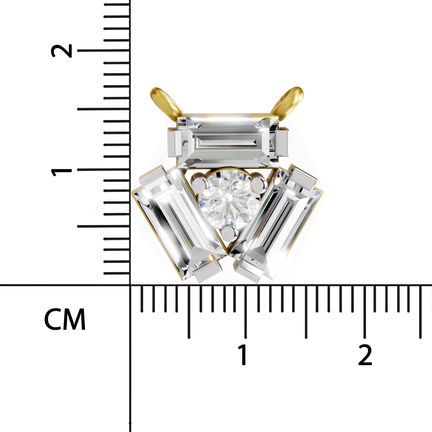 0.44 Carat | 925 Sterling Silver Yellow Gold Plated Fashion Necklace