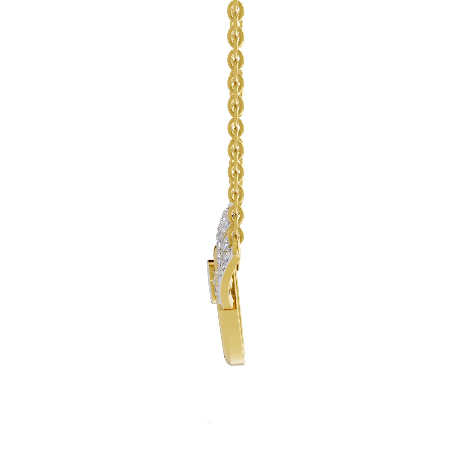 0.95 Ct Round Shape | 925 Sterling Silver Gold Plated Evil Eye Pendant Necklace